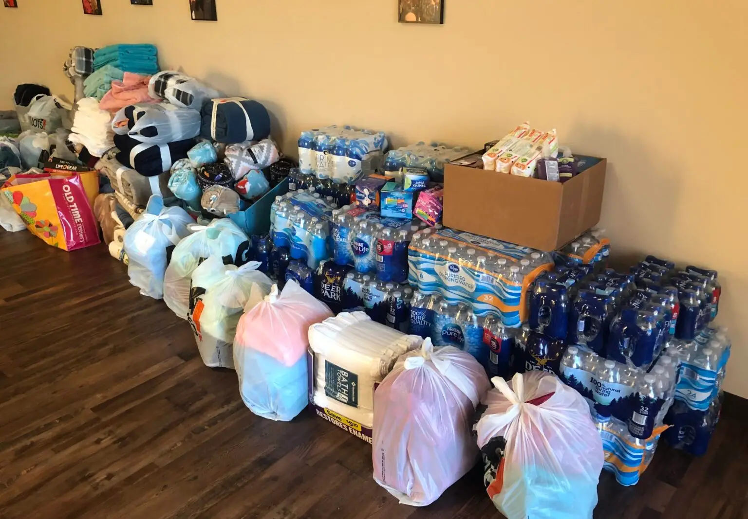 Supplies gathered for resource distribution
